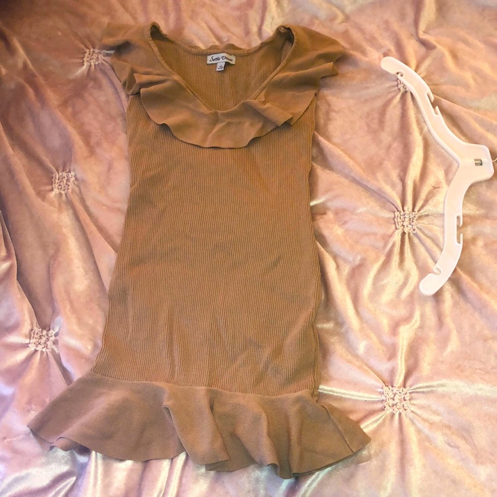 Knit ruffle dress